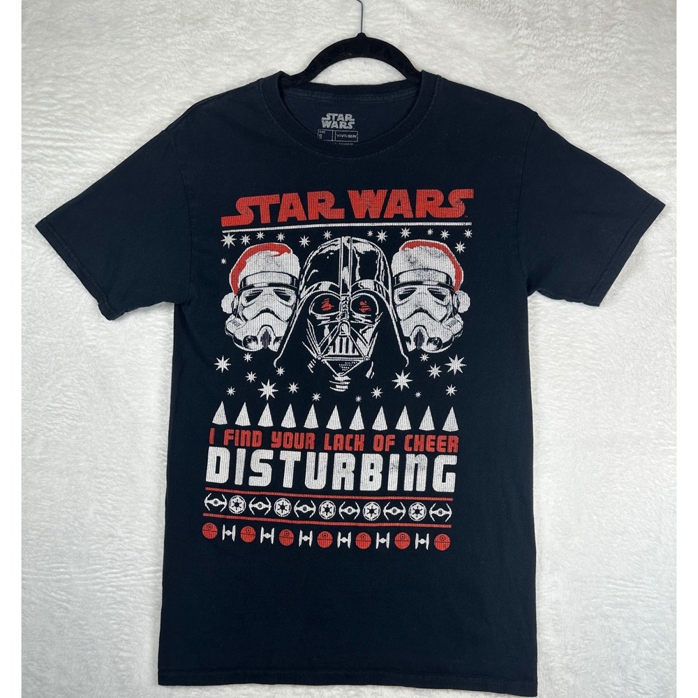 Star Wars Fifth Sun Shirt Mens Small Black Darth Vader Lack of Cheer Holiday